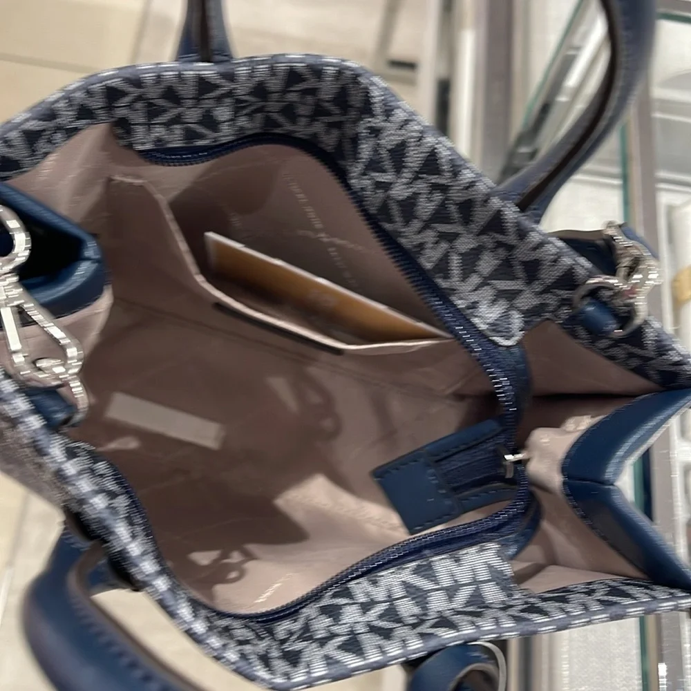 MICHAEL KORS Mirella Sm Ombré Signature Logo SHOPPER TZ XBODY Crossbody Satchel - Picture 10 of 16